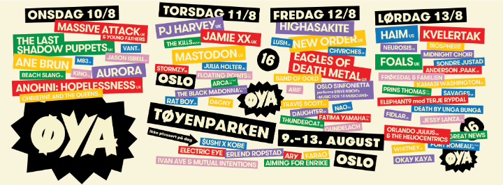 ØYA Festival 2016: Anohni, Haim, The Avalanches, uvm. komplettieren das Line Up!